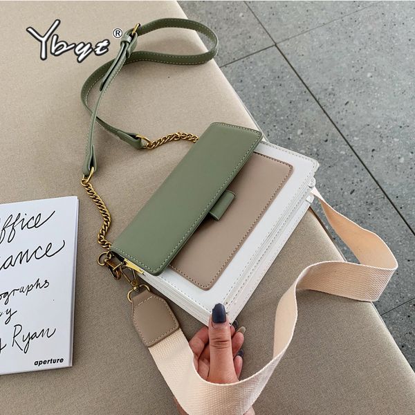 

evening bags ybyt fashion leather women messenger bag luxury hands s designer chain wide shoulder strap crossbody shopping 230307