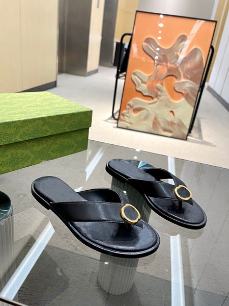 

new designer shoes summer women's slippers sandals women's luxury leather slippers flat shoes or sandals party wedding shoes k571, Black