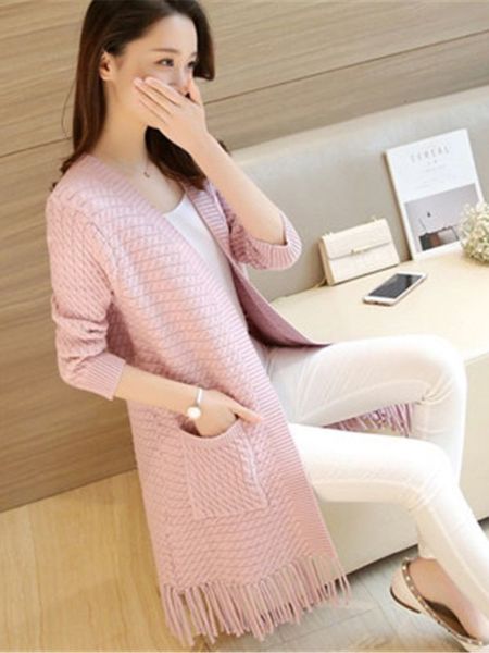 

women's knits tees fashion spring women sweater cardigans casual warm long design female knitted coat cardigan lady pz1515 230308, White