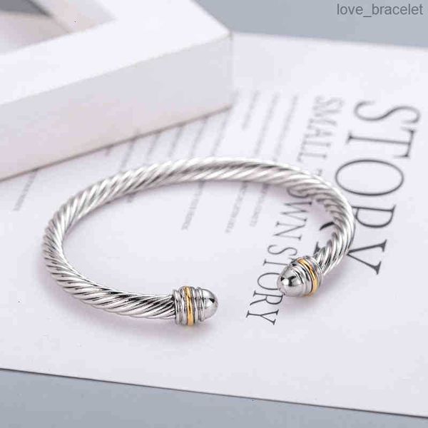 

5MM Dy Twisted Bracelet Luxury Designer Pearl Head Women Fashion Versatile Twist Bracelets Jewelry Platinum Plated Wedding Gifts Christmas Gift jewelry