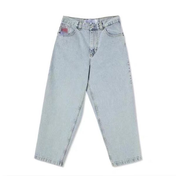 

skate boy jeans designer skater jeans wide leg loose blue denim casual pants