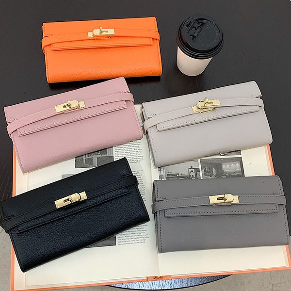 

waist bags luxury female purse multi card women long wallets money pocket card holder zipper pouch pu leather coin 230307