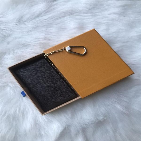 

france style designers key pouch leather women men card holder key ring coin purse luxury small wallet mini handbags 285s, Red;black