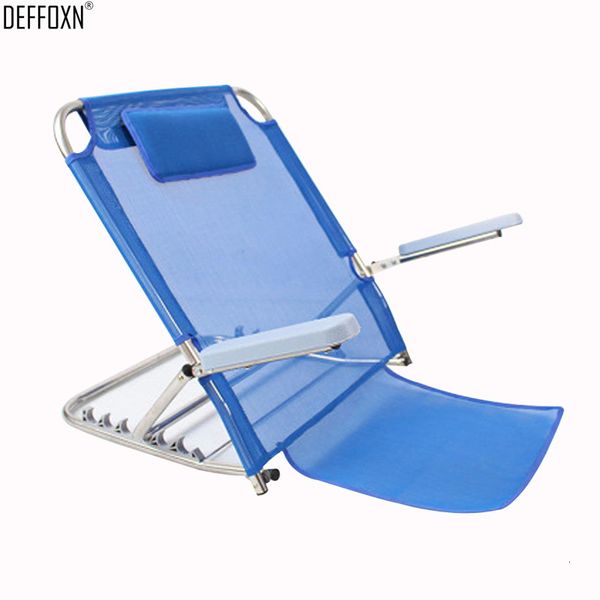 

other health beauty items elderly care backrest support stainless steel pipe breathable mesh foldable comfortable deck chair paitent bed bac