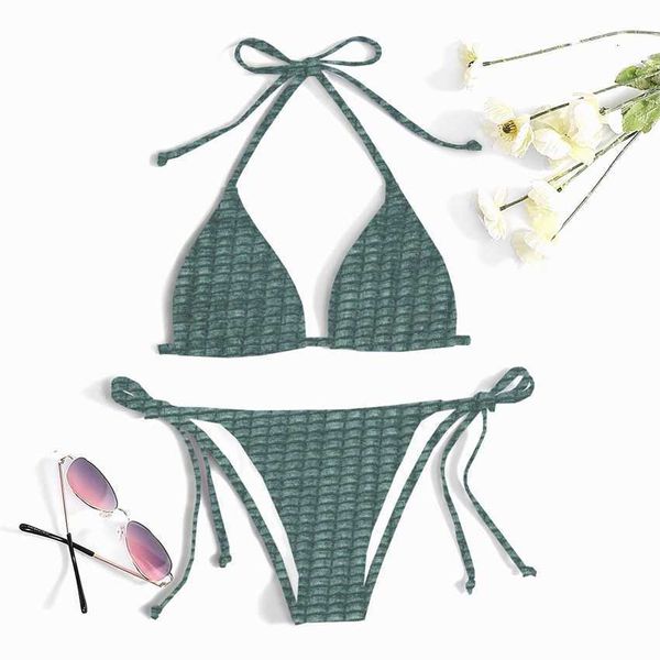 

2023 new bikini suit three-point split women's swimsuit, White;black