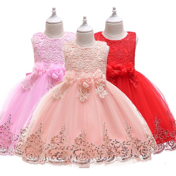 

girl s dresses 2 12y girl summer lace princess dress children floral gown for girls clothing kids birthday party tutu custome vestidos 23030, Red;yellow