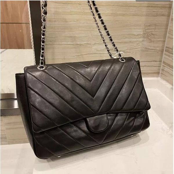 

france womens vintage classic falp bags chevron line v-stitch pre-collection silver hardware metal crossbody shoulder large capacity luxury