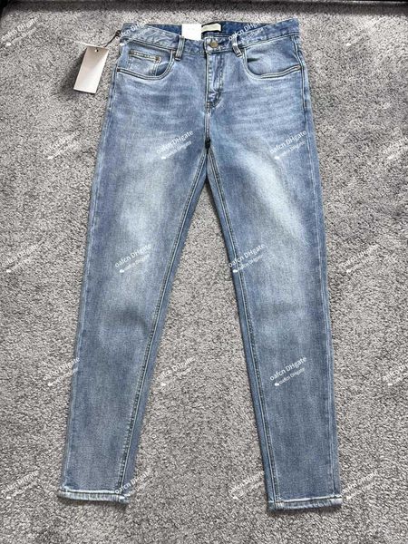 

23ss men's designer jeans slim blue wash casual denim trousers oversized brand clothing