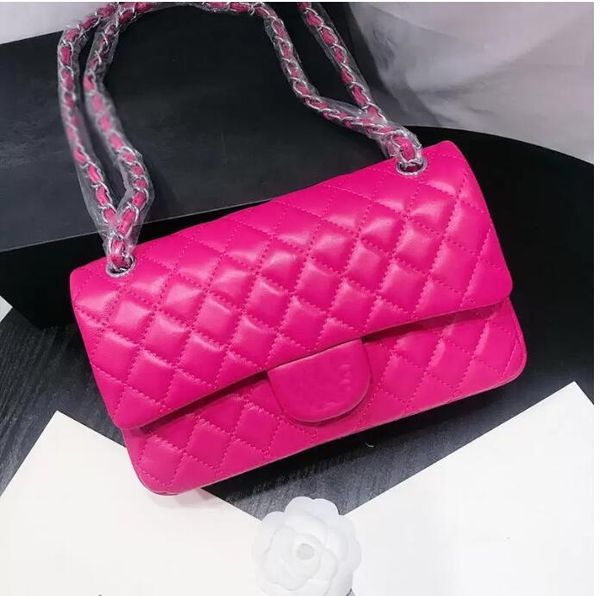 

Fashion Designer Shoulder Bags Womens Classic Flap Solid Color Rhombus High Quality Sheepskin Hardware Accessories Coin Purses