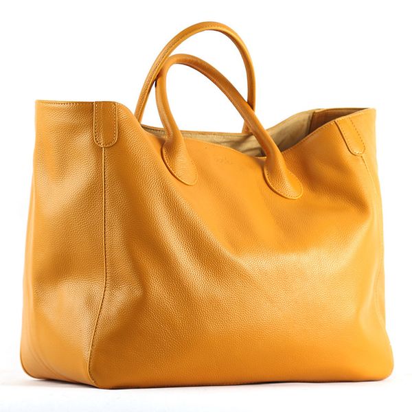

evening bags oversize tote for women genuine leather handbags and purses cowhide brown large shopper female travel handbag 230307