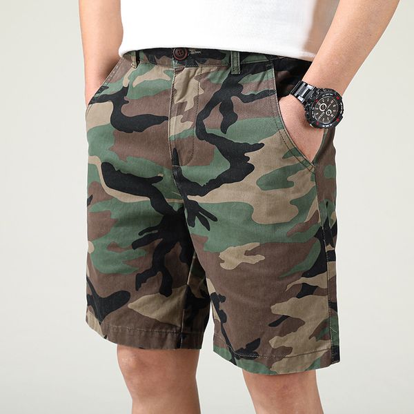 

mens shorts casual summer shorts with pockets camouflage short pants plus size, White;black