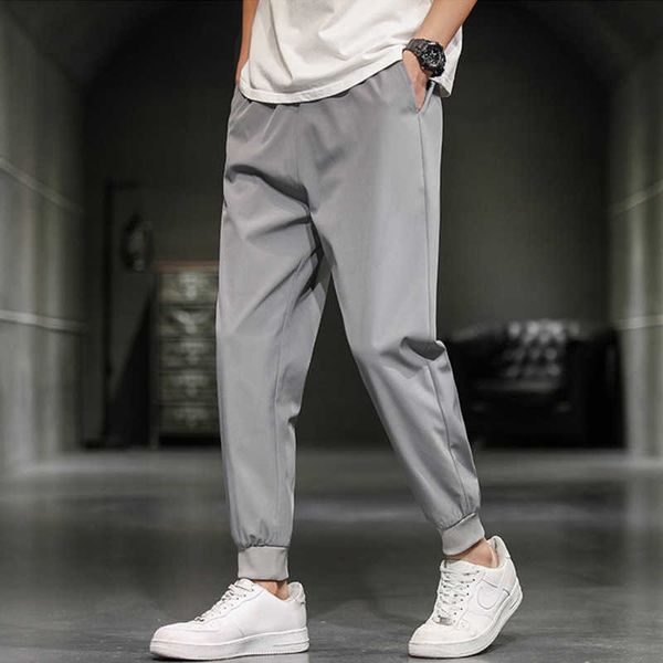 

men's pants men pants joggers sweatpants mens 2021 spring new streetwear pants fitness clothing fashion summer casual ankle banded pant, Black