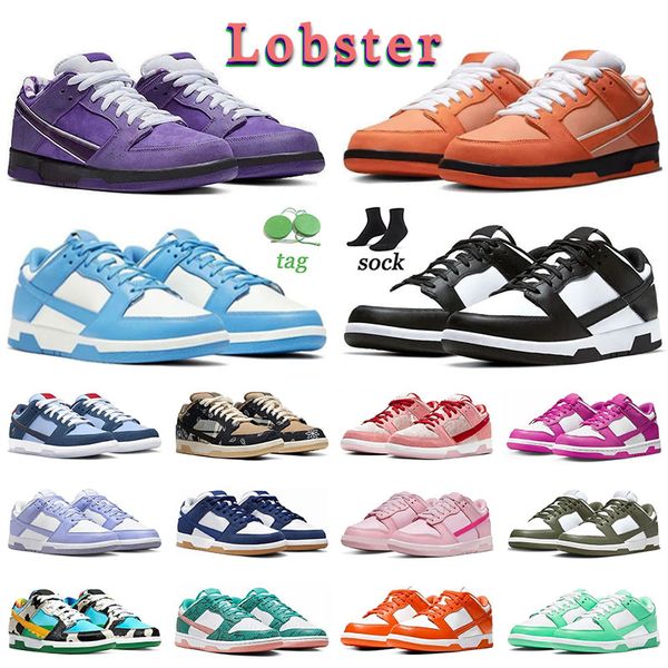 

panda dunks low shoes designer mens womens dunkes triple pink paisley unc blue sneakers 2023 new purple orange green lobsters la dodger