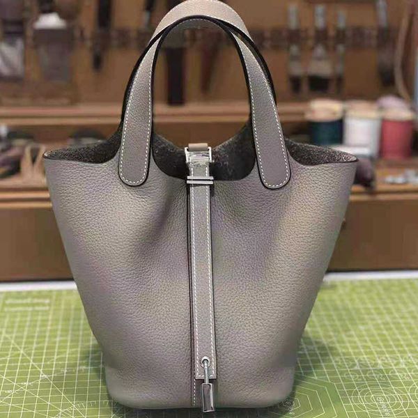 

designer original herms mingyang leather goods vegetable basket portable one shoulder messenger bag