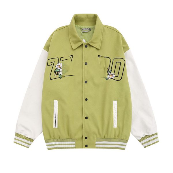 

designer mens jacket coat windbreak varsity arc bomber jackets embroidered letters edition edge stand collar shark flight suit couple star s, Black;brown