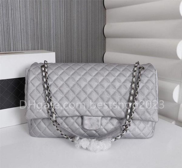 

original design messenger bag shoulder bag lychee grain cow leather rhombus grain chain bag black/red/silver large capacity