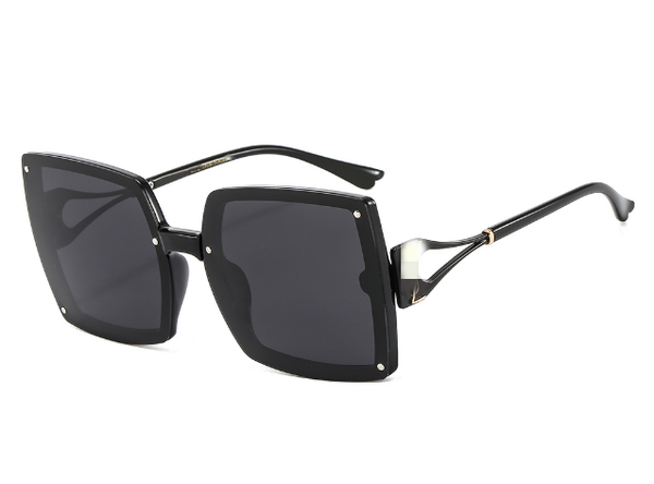 

quality outdoor uv-proof sun glasses hd polarized square frame sunglasses big brand glasses, White;black
