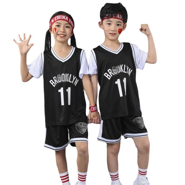 

quick 1ying breathable fake two-piece chil1en's basketball suit short sleeved jersey baby kindergarten 61 performance training suit