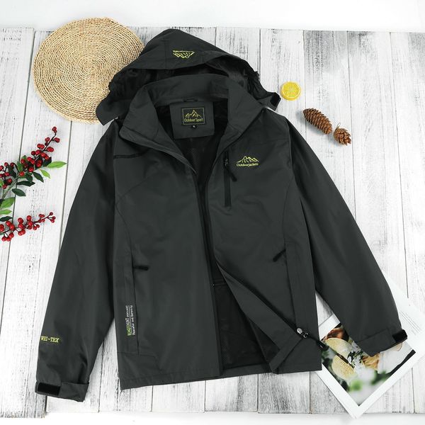 

men s jackets men waterproof hooded coats male outdoor outwears windbreaker windproof spring autumn jacket fashion clothing coat 5xl 230308, Black;brown