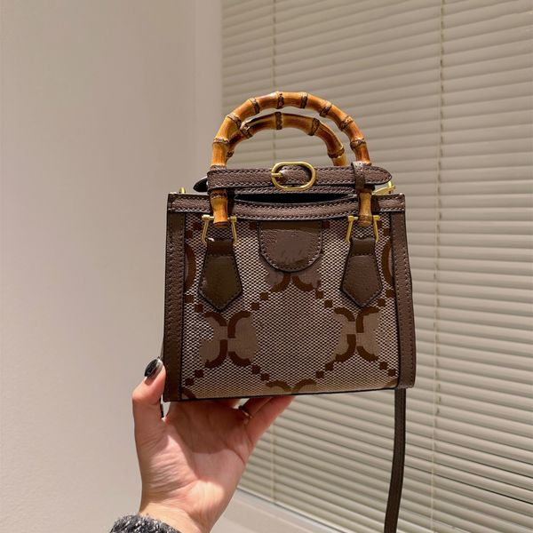 

cc andle diana bamboo tote bag luxury women's mens designer wallets genuine leather clutch lady pochette crossbody classic handbag with