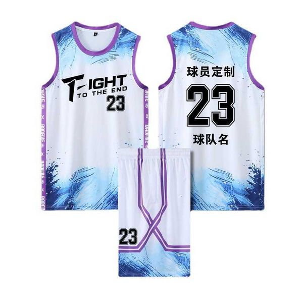 

new basketball suit boys' jersey competition training sports vest chil1en's team uniform group purchase printing