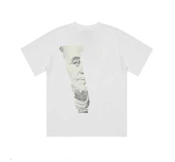 

21ss t-shirt big v men and women loose casual smoke angel friends short vlones sleeve gw, White;black