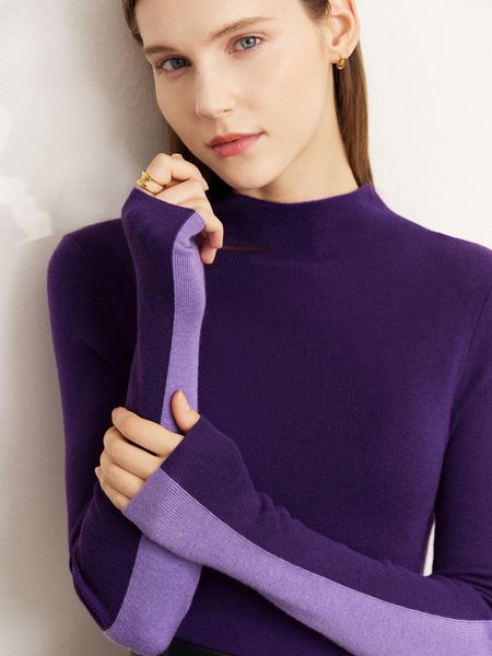 

women's knits tees amii minimalism reversible sweater women winter turtleneck allmatch design sense sweaters slim basic knitted 122412, White