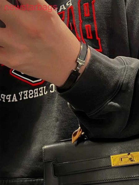 

designer herms bracelet for sale h family high-quality bracelet frosted black warrior lovers gift titanium steel enamel men's, Golden;silver