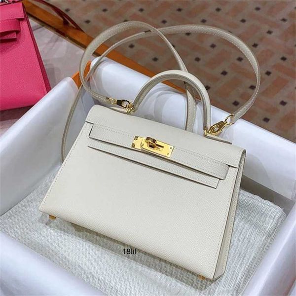 

designer bag kellies handmade 5a bags 2023 new fashion mini womens bag real leather portable palm grain cow secondgeneration single shoulder