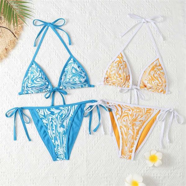 

solid color split swimsuit women's fashion lace up bikini, White;black