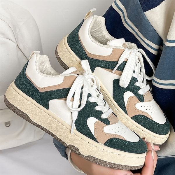 

dress shoes women's shoes training retro spring autumn thick-soled students casual all-match niche sports trend sneakers 230307, Black