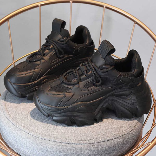 

dress shoes summer white women's shoes 2022 ladies shoes platform woman vulcanize casual comfort sneaker chunky sneakers, Black