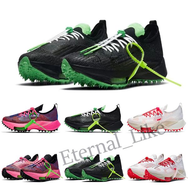 

designer running shoes men women tempo next% ow black white scream green outfit jogging sports shoes size 36-45