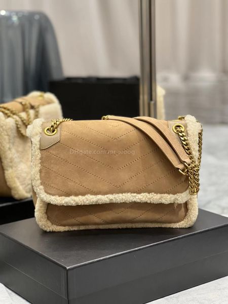 

2023 new shopping bag autumn and winter lamb suede single shoulder bag crossbody bag quality designer bag large capacity 5a quality