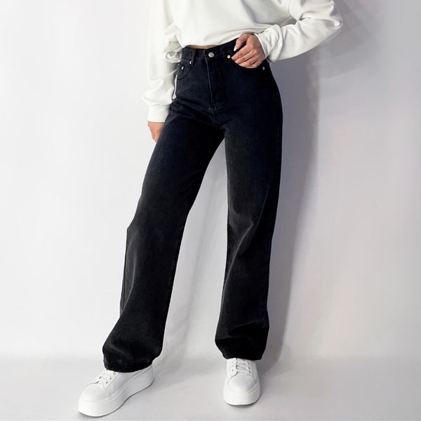 

women's jeans zhisilao boyfriend straight cut high waist jeans women vintage blue washes loose longer denim pants streetwear 230308