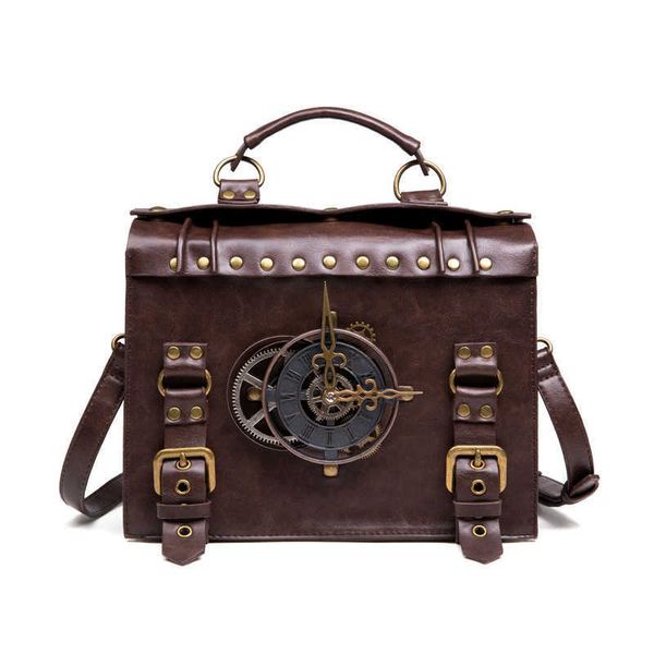 

european and american punk industrial retro style women's shoulder crossbody bag
