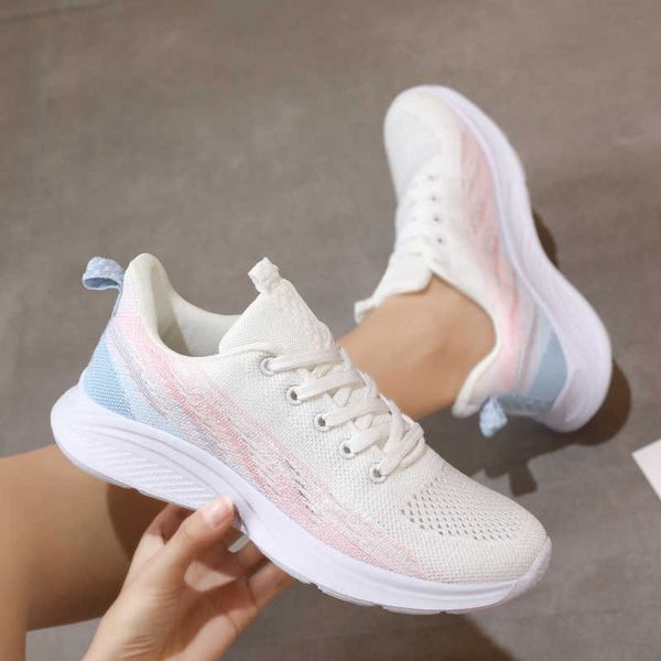 

dress shoes shoes for women 2022 rainbow breathable jogging footwear woman trend sports shoe casual sneakers zapatillas deportivas mujer, Black