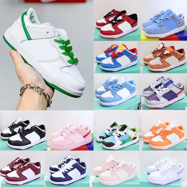 

2022 designer kid shoes for boy girl sports black white panda chunky low cows trainers boys and girls athletic outdoor kids sneakers childre