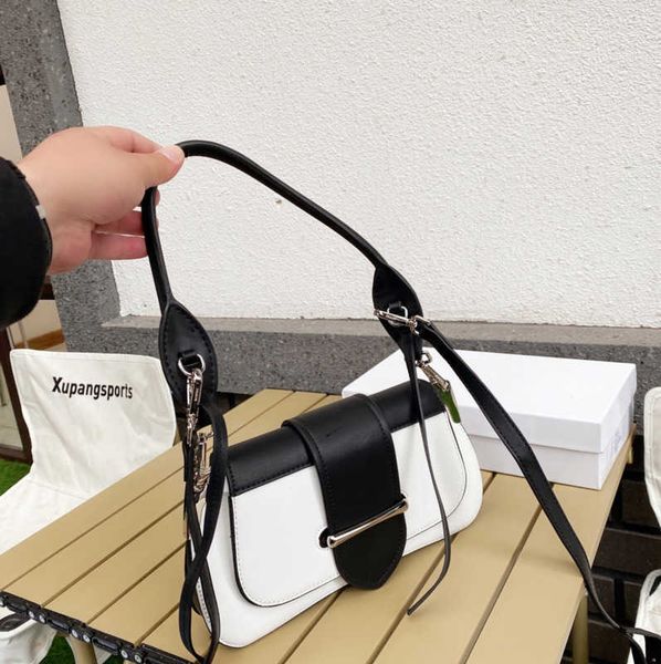 

luxury designers italy brand sidonie two-tone shoulder bags genuine leather totes fashion elling women crossbody classic