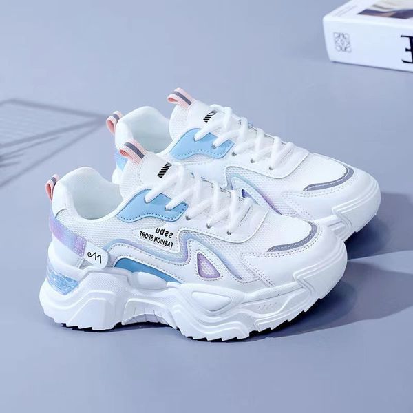 

dress shoes womens shoes fashion breathable mesh all-match casual shoes lace up female platform shoes sneakers women zapatos mujer 230308, Black
