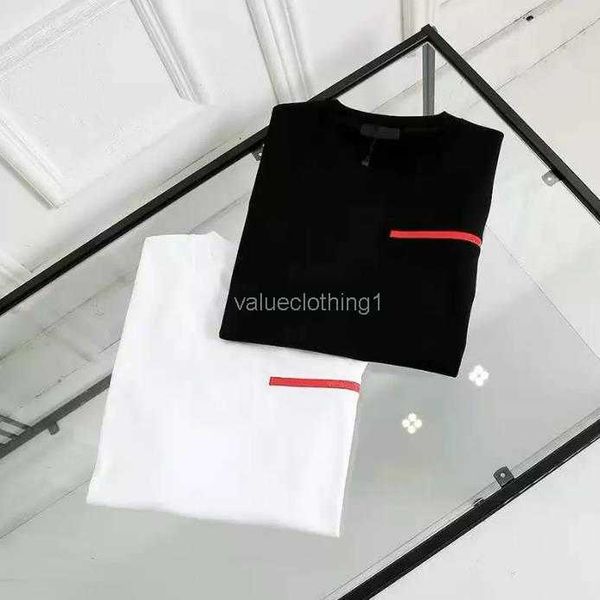 

designer mens t-shirts spring sleeves prads tshirts tees vacation short sleeve casual letters printing size range s-xxl w5dc, White;black