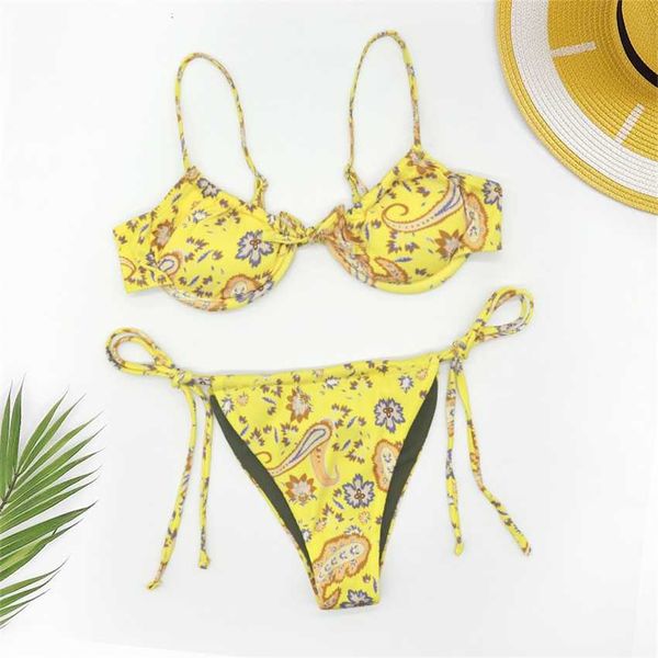 

2023 new split bikini swimsuit women's pit stripe printed, White;black