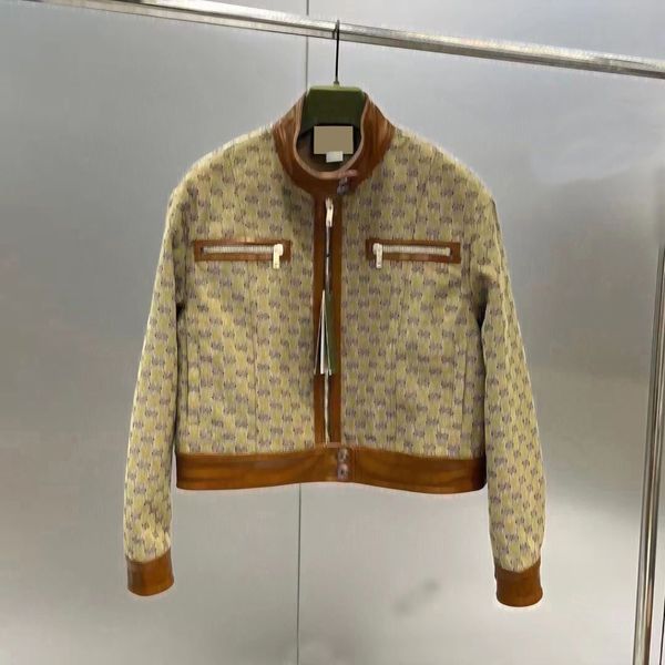 

designer womens jackets two piece sets pants short clothes jacket outerwears crew neck luxury brand clothing long sleeves leisure style spor, White