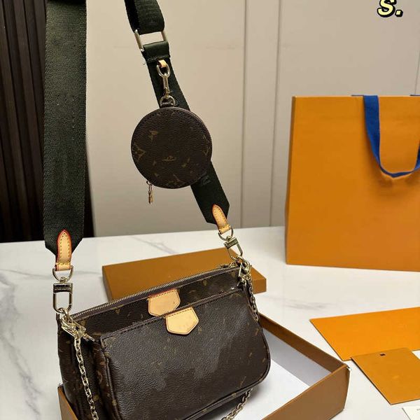 

luxury designer bags handbags 3-in-1 crossbody bag tote brand new fashion texture leather chain multifunctional portable capacity totebag fa