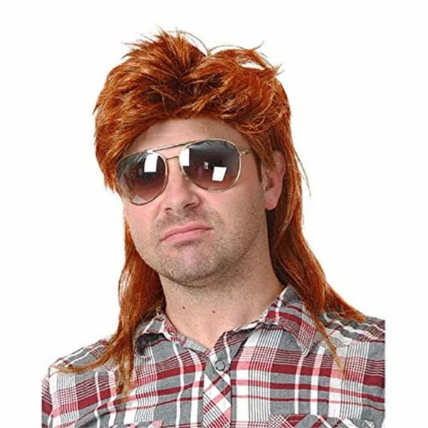 

europe and the united states man's chemical fiber high temperature silk wig long curly hair wig hair cover cos wig, Black
