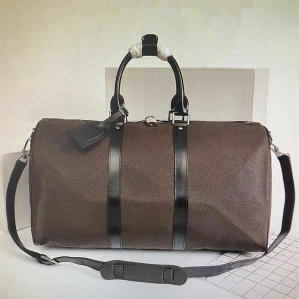 

luxurys designer duffel bags carry on all bandouliere 55 50 45 cm women travel bag fashion men classic leather sport outdoor packs266j