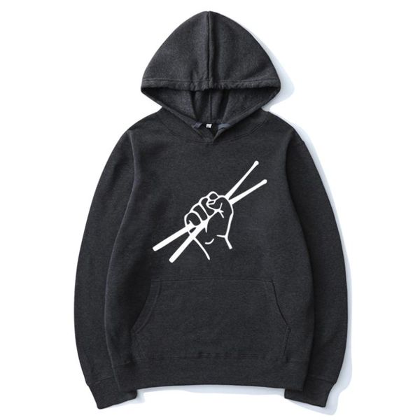 

men's hoodies 2023 fashion drummer pattern printed sweatshirt men and women pullover sports street casual z7sm, Black