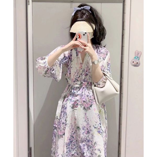 

casual dresses vacn summer womens long loose fit silk dresses 230307, Black;gray