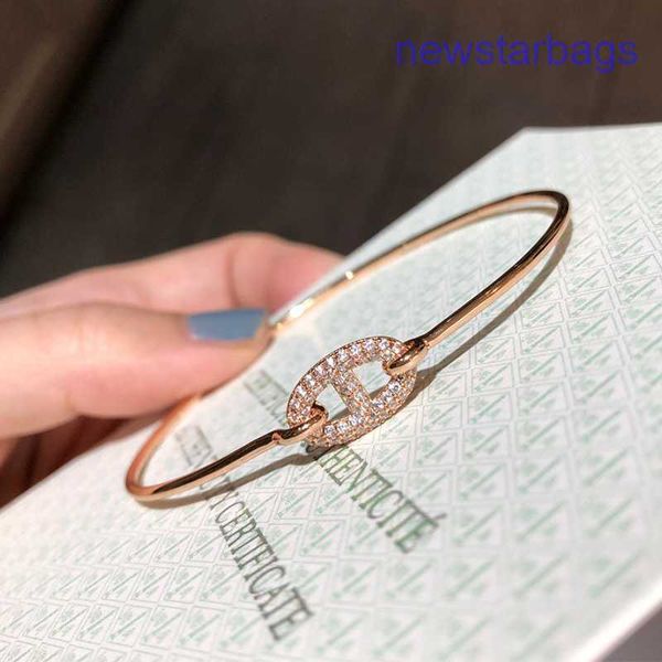 

designer herms bracelet online shop 18k gold white mosang stone group with pig nose bracelet au750 rose quality overlay sterling s, Black