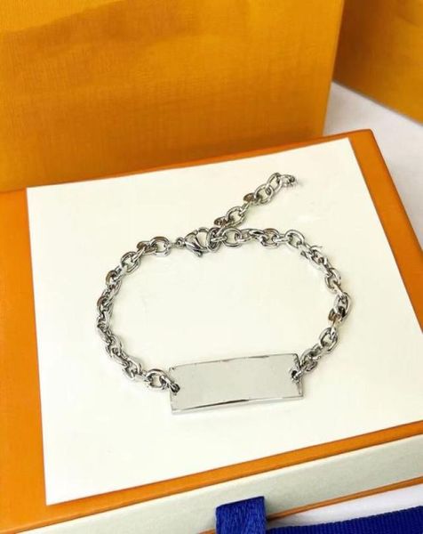 

new identification lettered bracelet chain for women man jewelry6804234, Black